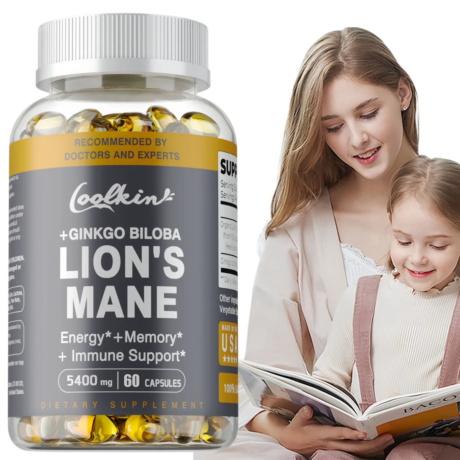 

Гриб Lion's Mane — улучшает функцию мозга, улучшает память и познание, улучшает настроение и здоровье сна — 60 капсул