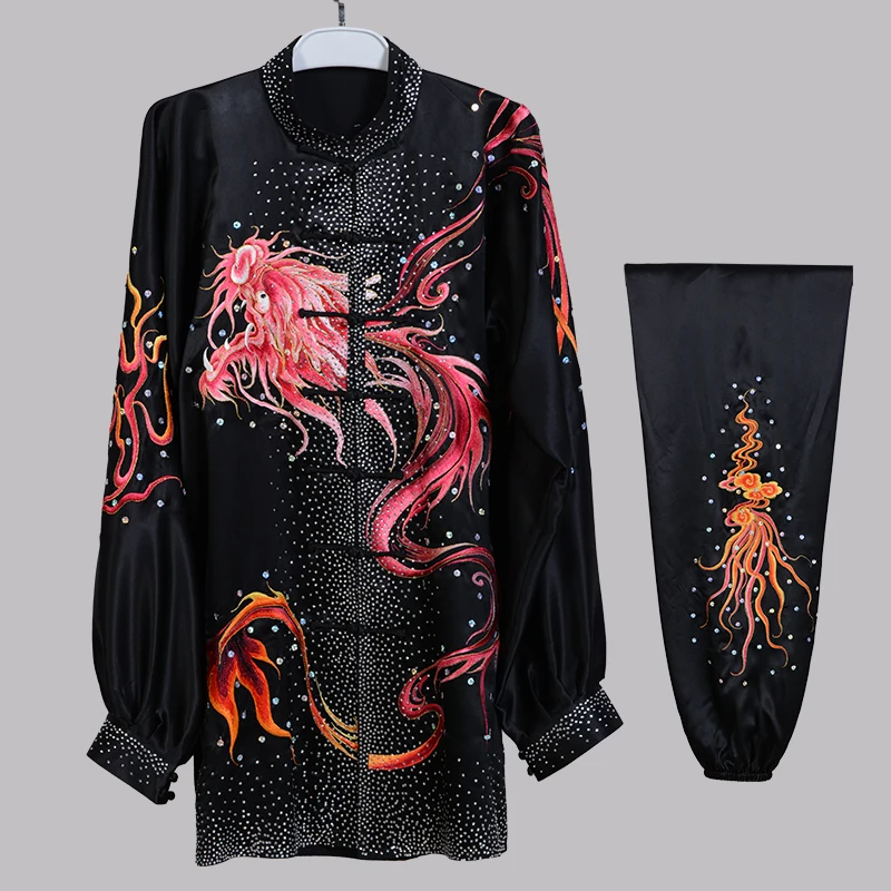 Custom Martial Arts Uniform Embroidered Tai Chi Suit Premium Kung Fu Uniform for Competitions Performances and Daily Wear