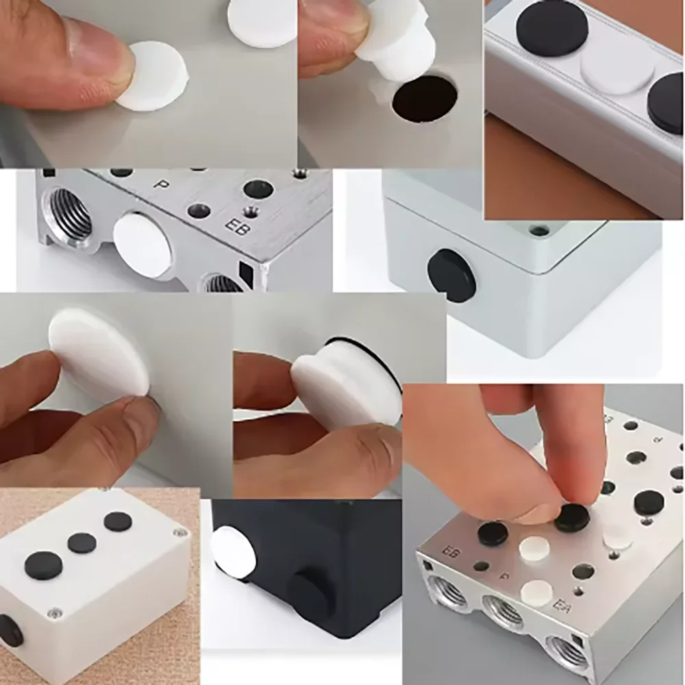 Bouchon en caoutchouc en Silicone, alésage 6.8mm – 201.5mm, bouchon en T, trou rond, coussinet Anti-collision, tête de bouchon en caoutchouc, 1 pièces