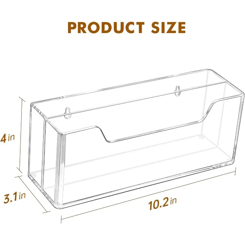 حامل رسائل أكريليك شفاف - منظم بريد بفتحتين (يحتوي على 10 أظرف) مثبت على الحائط/سطح كونترتوب للمكتب المنزلي #4