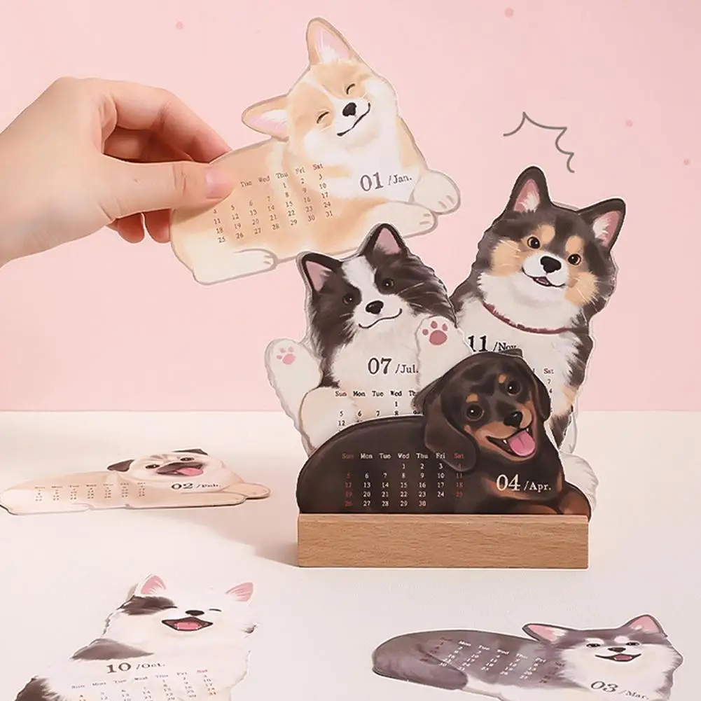 Nieuwjaarskalender 2026 Leuke Kat Hond Serie Bureaukalender voor Dagelijkse Planner Bureaukalender Planner Jaarlijkse Agenda Organisator