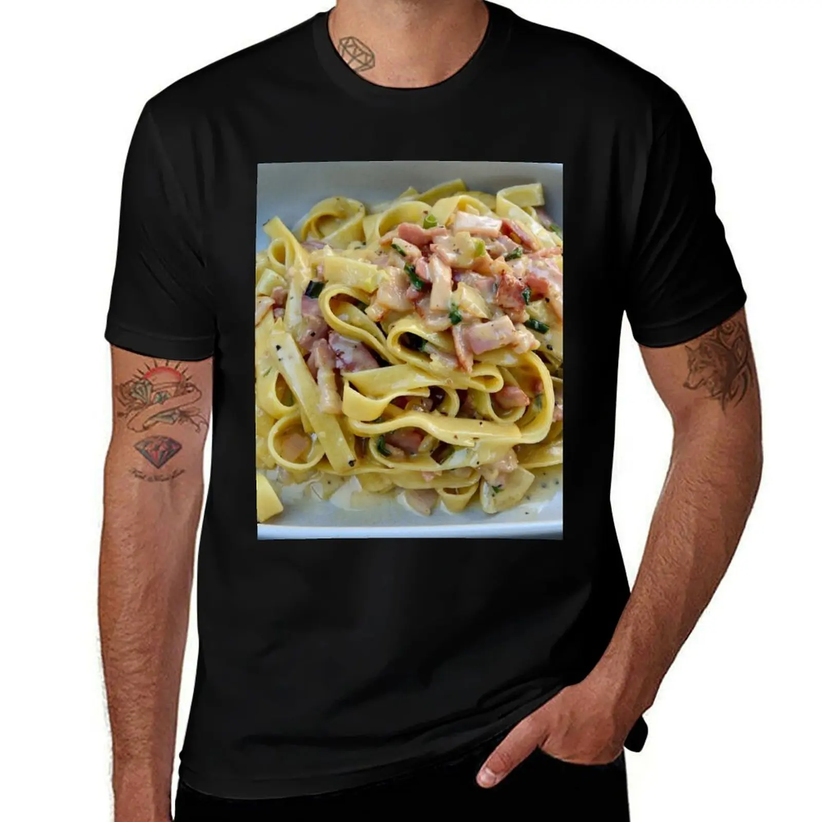 Camisas alla camiseta Pasta Carbonara camiseta anime hombre camiseta algodón 100%