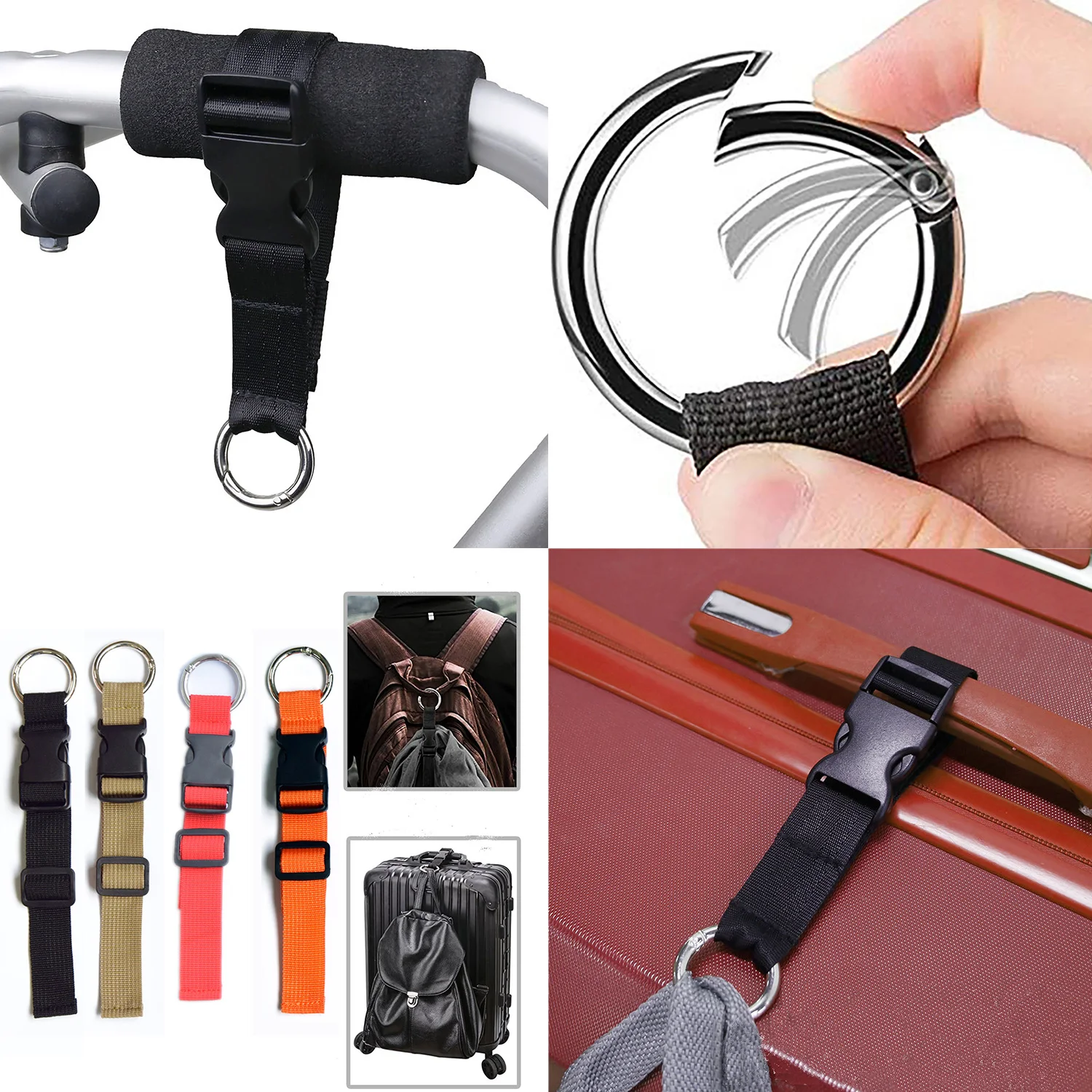 Reisbagage Rugzak Met Vaste Riem Externe Riem Draagbare Riem Met Ontgrendelingsgesp En Bagageriemhouder