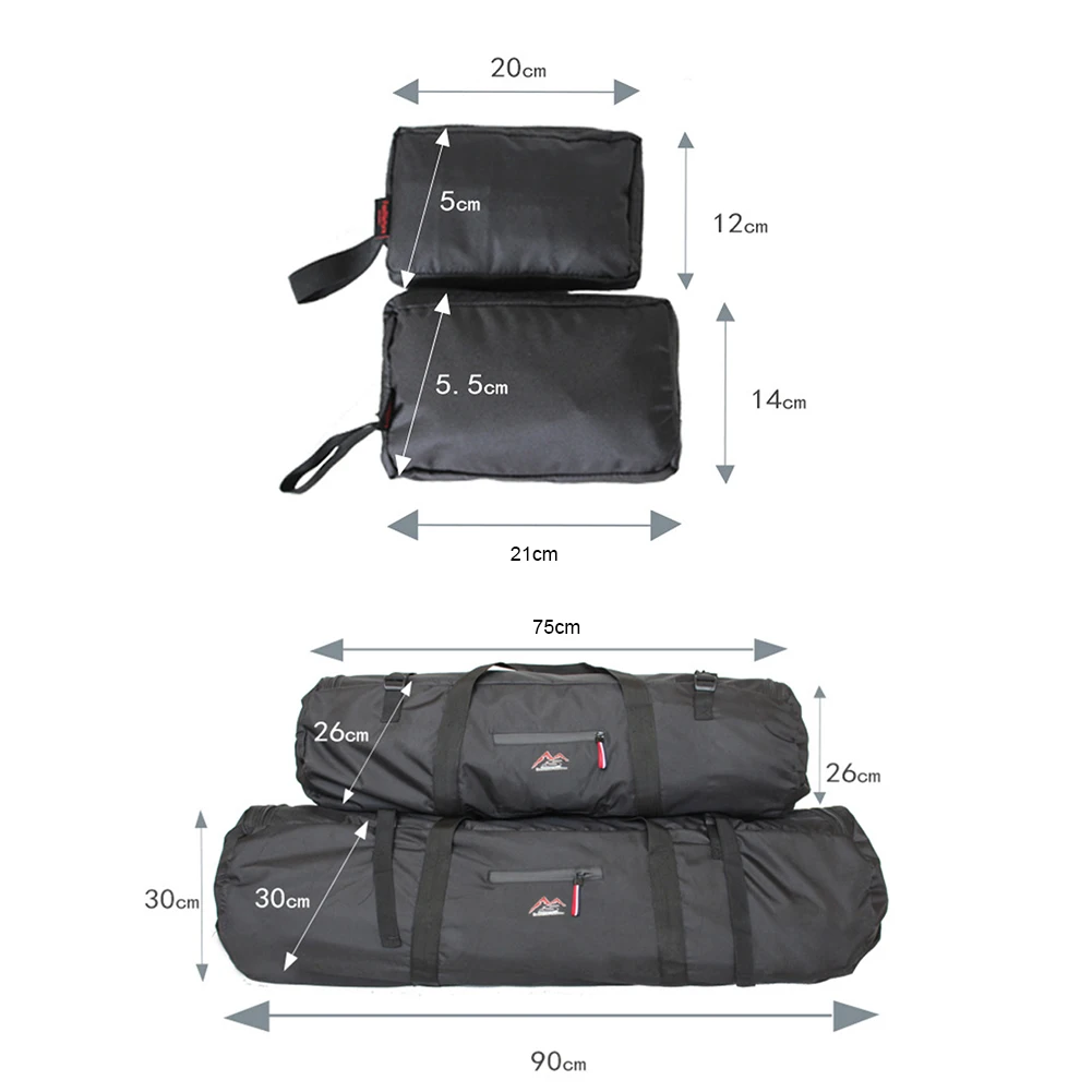 Camping Tent Storage Bag Portable Canvas Canopy Pole Bag With Zipper Folding Travel Bag For Sport Camping Accessories