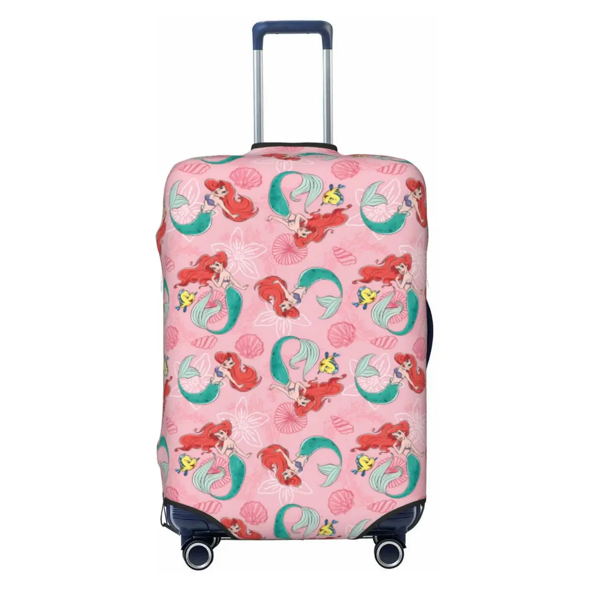 

Custom Ariel The Little Mermaid Manga Cartoons Luggage Cover Fashion Suitcase Protector Covers Suit For 18-32 inch