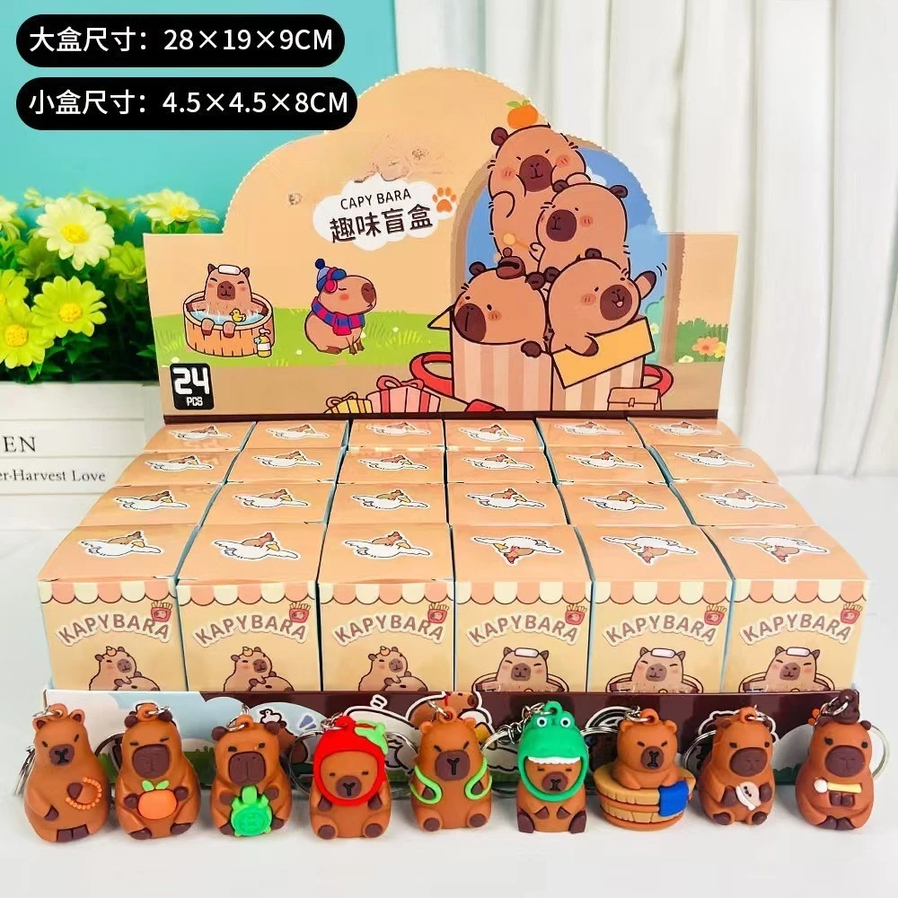

Party Blind Box Keychain 24 Admission Students Set Up A Hot Sale, Cartoon Soft Glue Pendant, Gift Giving, Schoolbag Pendant