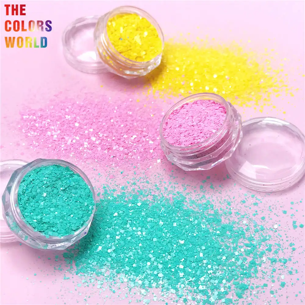 TCT-126 Solvent Resistant Matte Color Mix Shape Glitter For Nail Art Decoration Body Art FacePaint Manual DIY Crafts Decoration