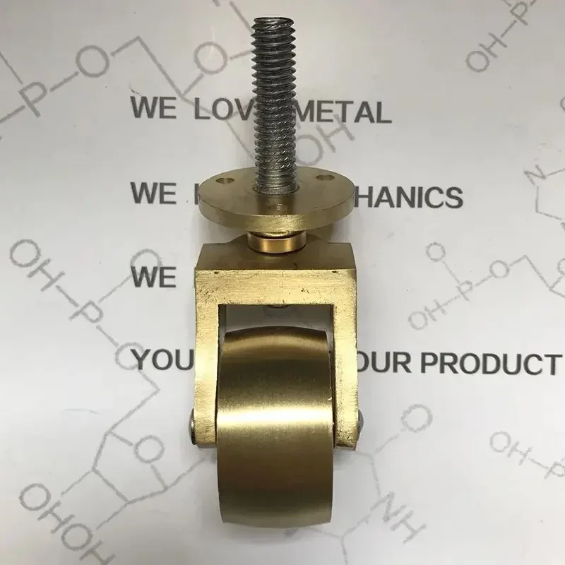 Antique Casters Wheels Vintage Brass Wheels Heavy Duty, M8 Screw Mounting, Wheel Diameter 32mm, for Furniture, Office Chairs