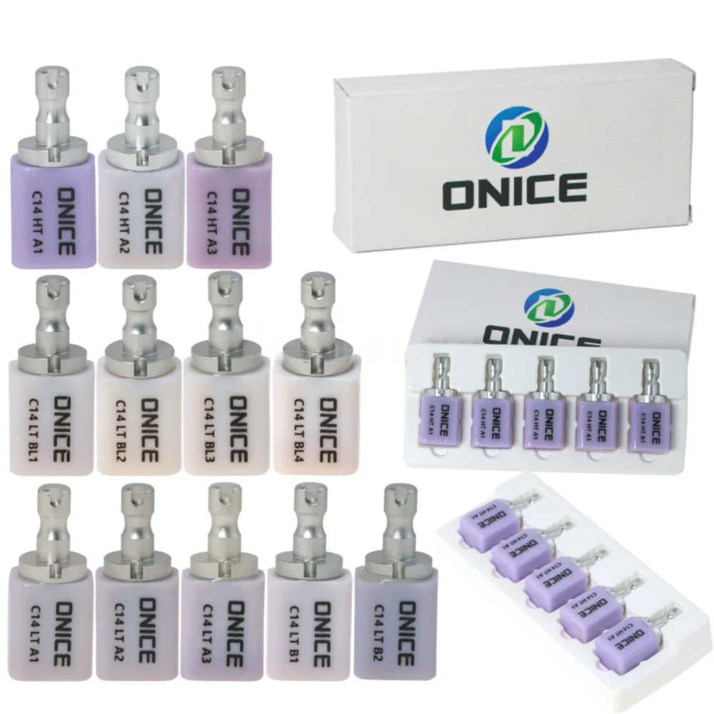 

Emax Sample ONICE C14 18*13*15 Dental Glass Ceramic Lithium Dislicate Blocks HT/LT Dental CAD/CAM for Dental Lab Making Veneer