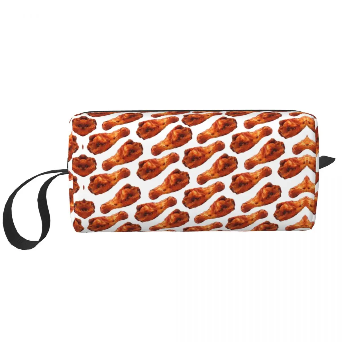 Buffalo Chicken Wing Pattern Makeup Bag Cosmetic Storage Dopp Kit Toiletry Cosmetic Bag for Women Beauty Travel Pencil Case