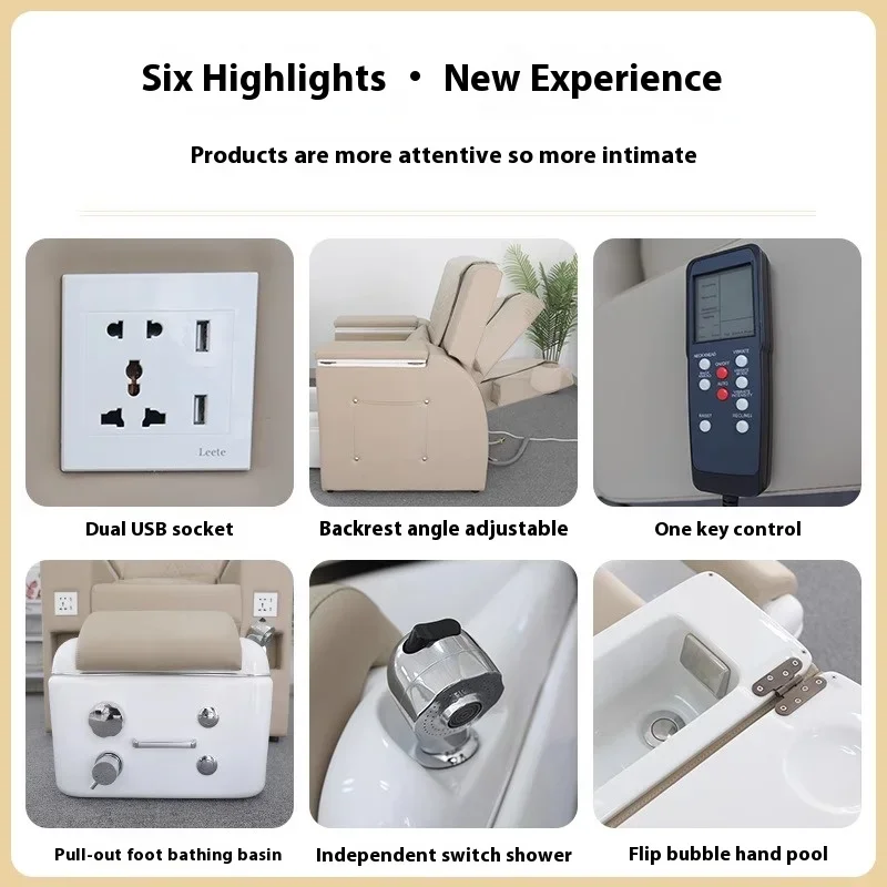 كرسي باديكير فاخر أريكة سبا كرسي بذراعين لتكنولوجيا الأظافر أثاث القدم تابوريتي باديكيرا سيلا كرسي جمالي احترافي قابل للطي #4