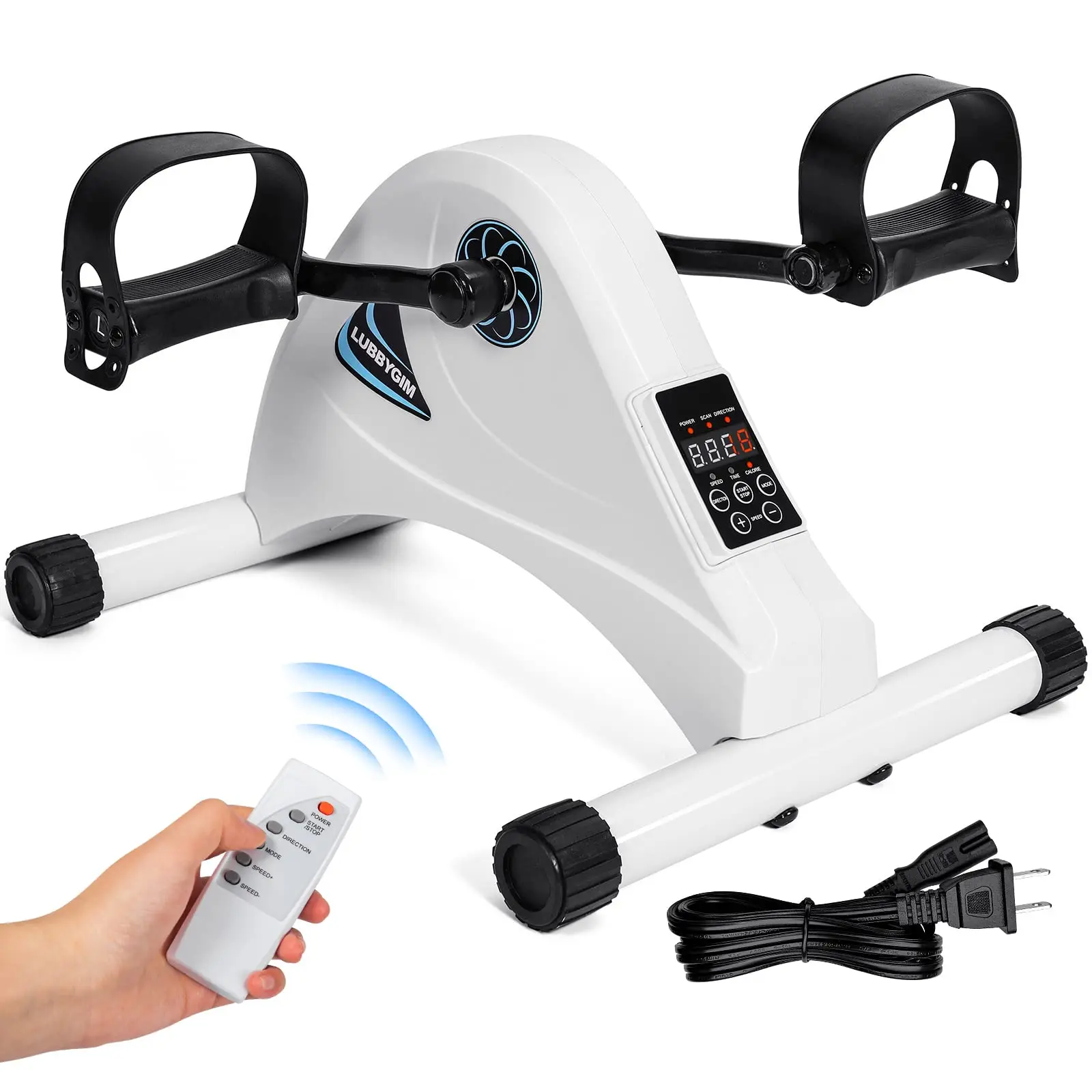 Custom Logo Mini Electric Home Exercise Bike Stainless Steel Stationary Desk Fitness Equipment for Arm Leg Rehabilitation Cardio view 2