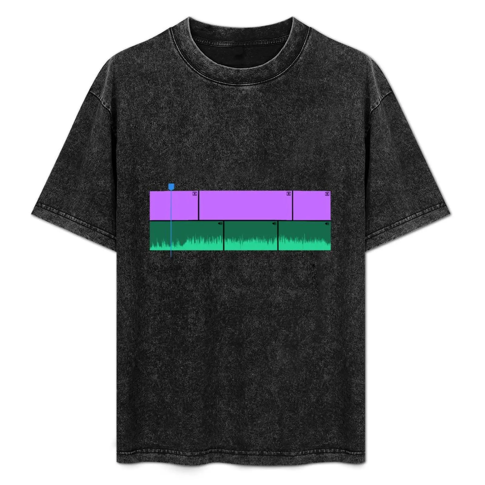 

Video Editing Timeline T-Shirt Basic Solid Color Short Sleeve T-Shirt