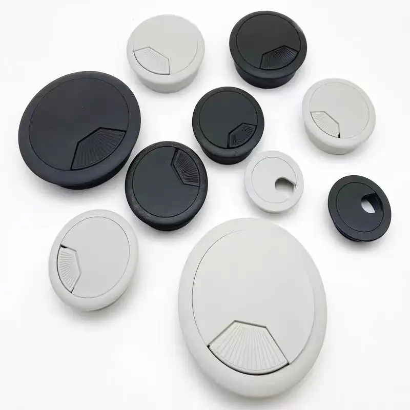 70mm Desk Table Plastic Cable Hole Cover PC Computer Desk Round Wire Tidy Grommet Cable Organizer