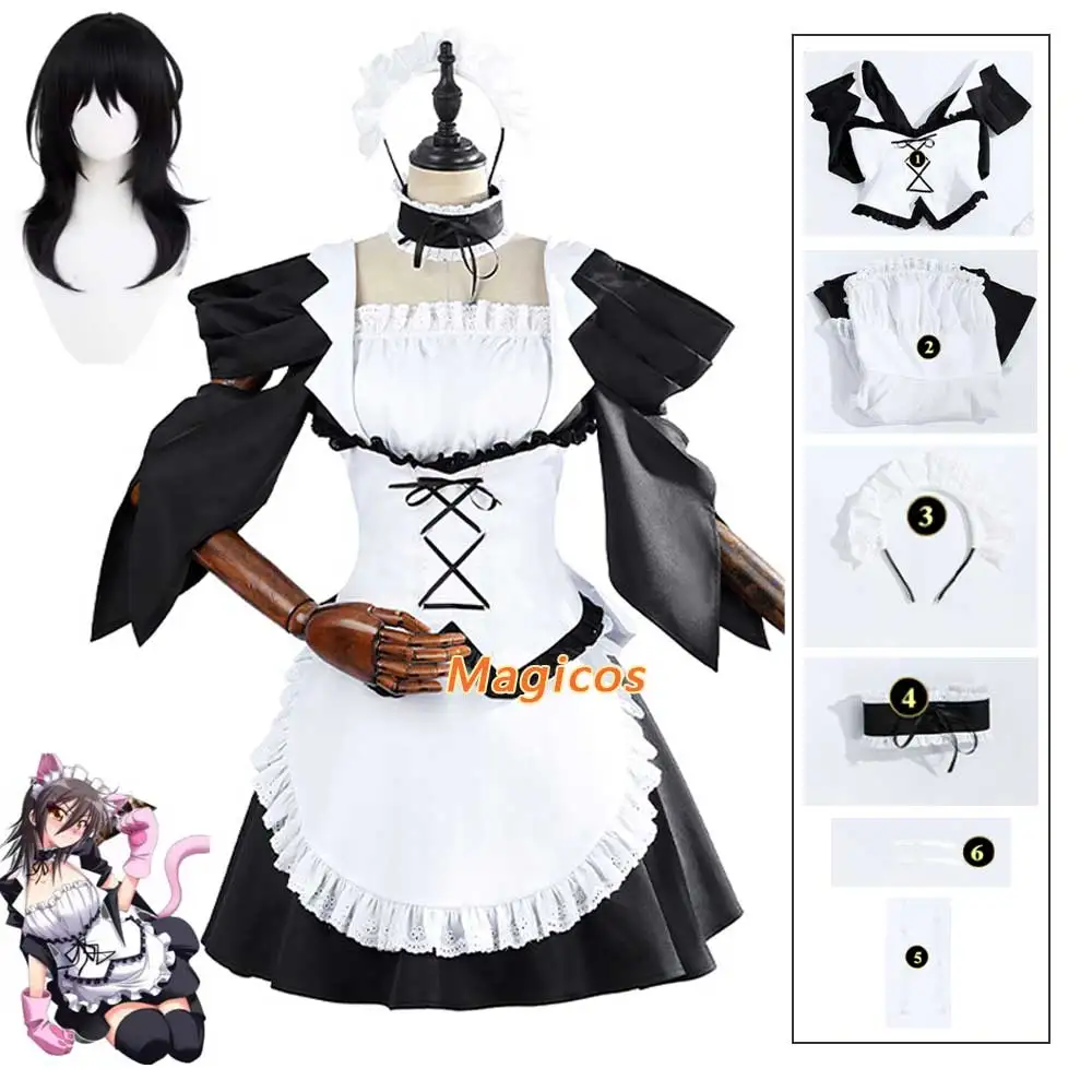 

Anime Maid Sama! Kaichou Wa Maid-sama! Ayuzawa Misaki Cosplay Costume Wig Maid Lolita Dress Woman Sexy Cute Halloween Party Suit