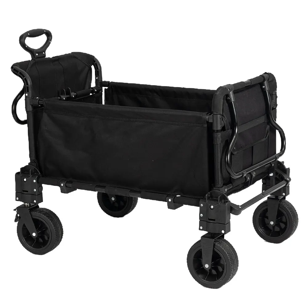 

Black Heavy Collapsible Folding Camping Wagon Outdoor Camping Cart