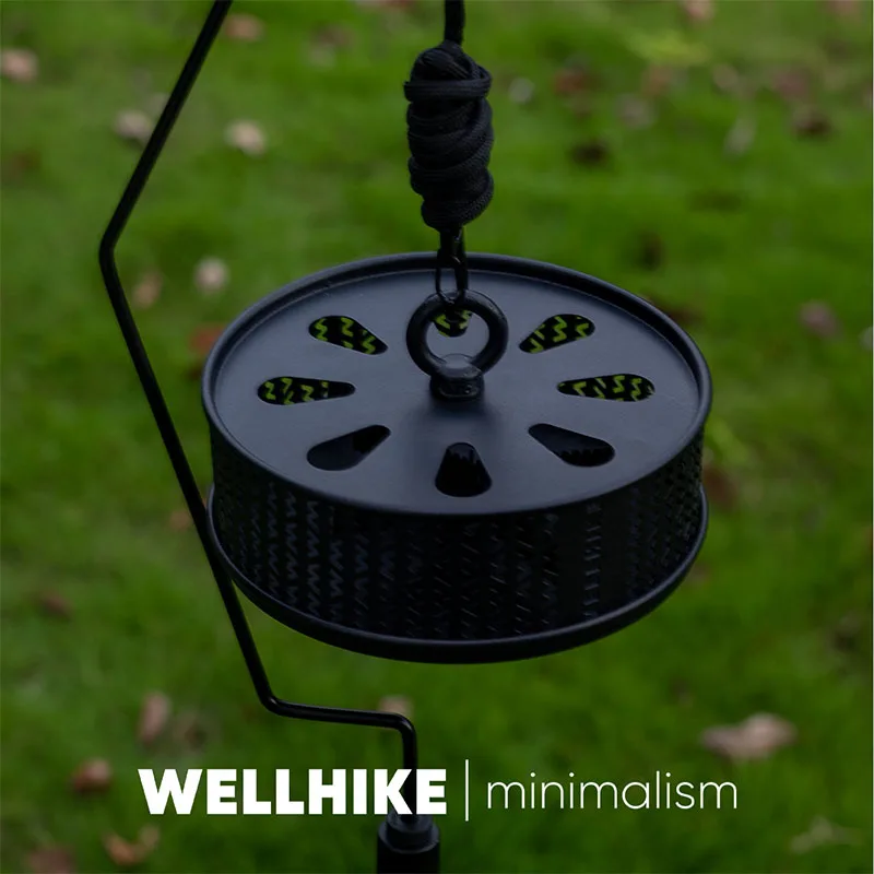 Outdoor Camping Portable Mosquito Coil Windproof Fireproof Multifunctional Lampshade Mosquito Coil Holder with Cover Hangable