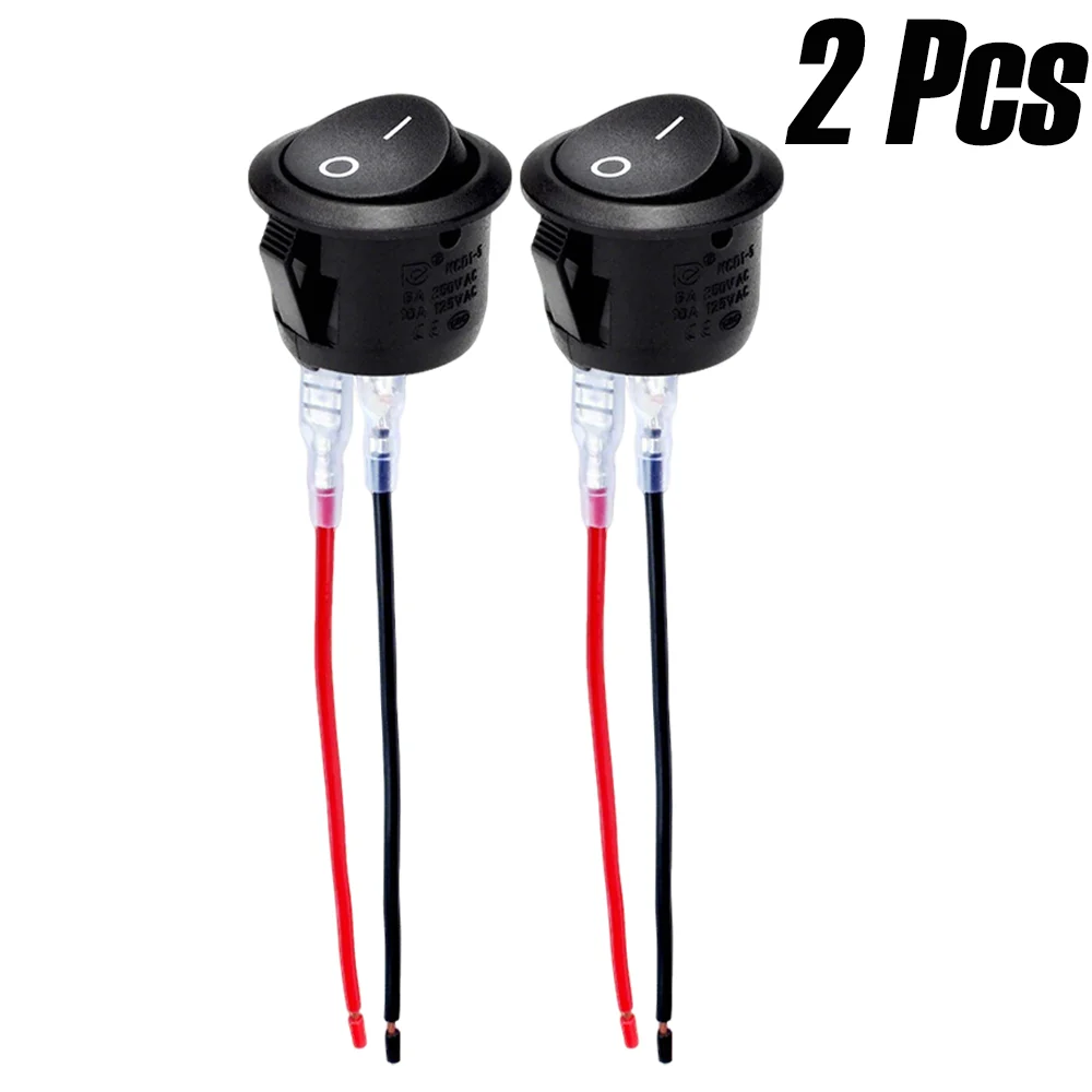 1–10 Stück 20 mm runder praktischer Joystick-Schalter SPST 2-poliger Snap-in-EIN-Off-Kippschalter Universal 12 V für Auto, Wohnmobil, Boot