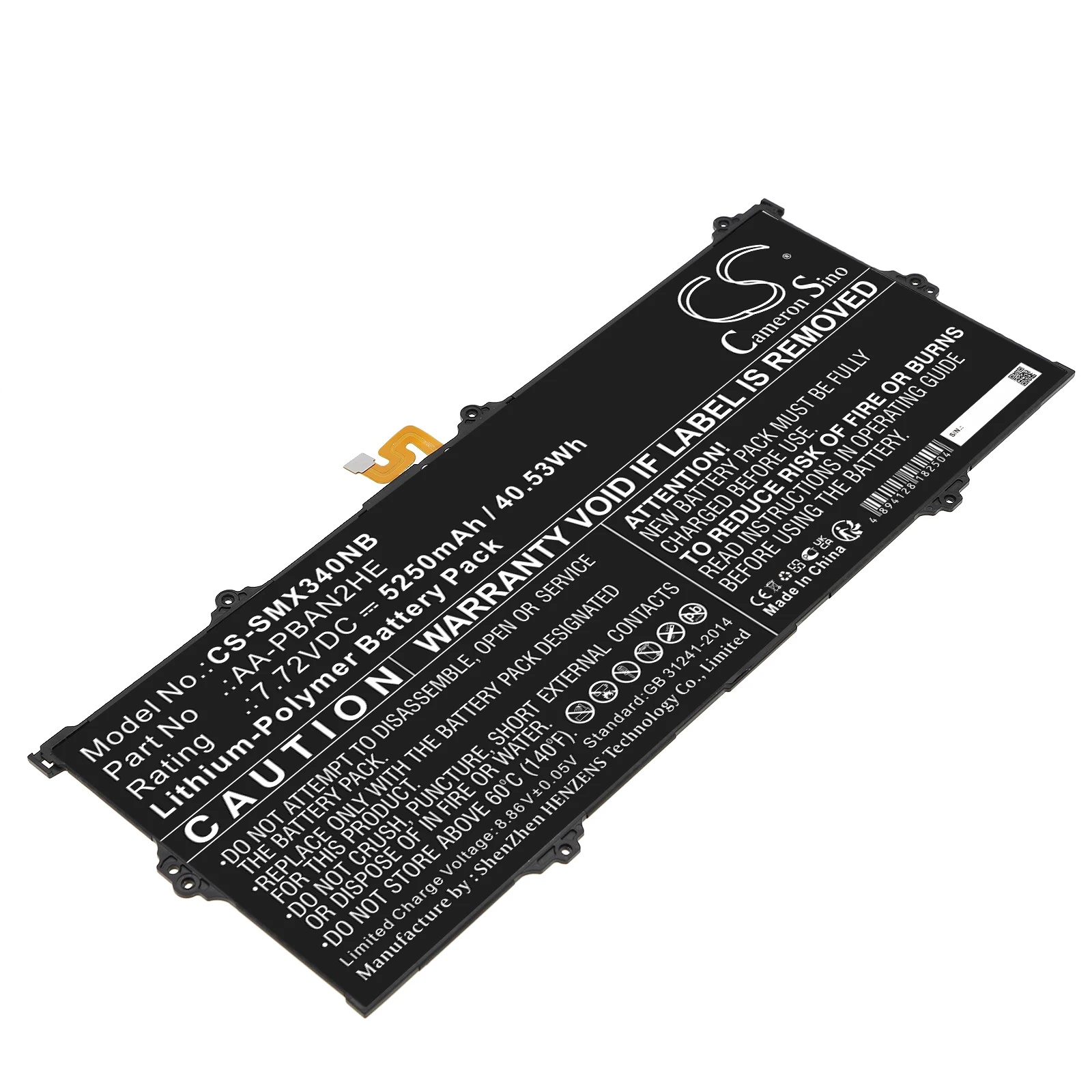 Li-Polymer Notebook Laptop Battery for Samsung,7.72V,5250mAh,Galaxy Book Go XE340xda-ka1it XE340XDA-KA3US-RB,AA-PBAN2HE