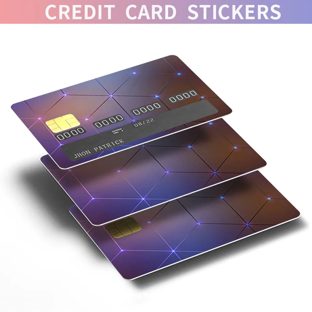 4Pcs/Set Creativity Credit Card Skin Stickers Personalized Bank Card Non Slip Vinyl Sticker