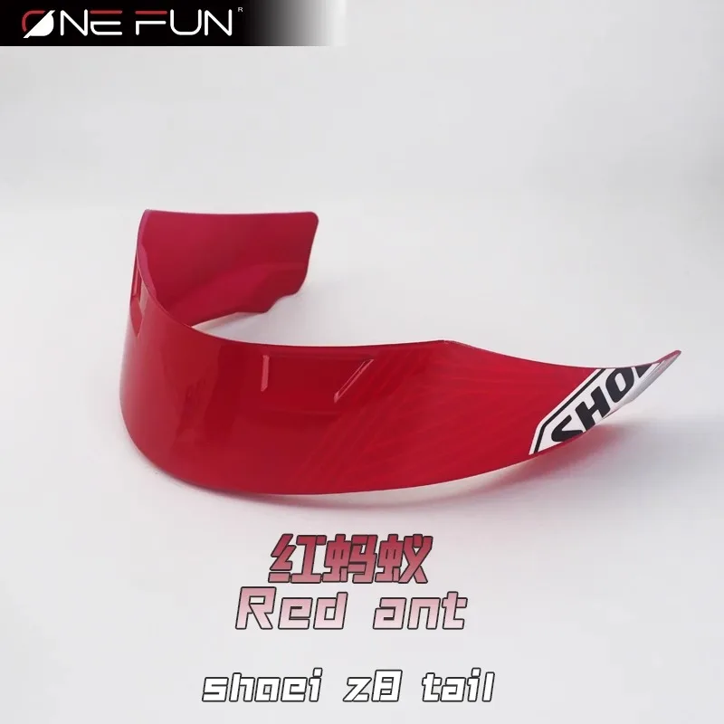 ل SHOEI Z8 NXR2 دراجة نارية الخلفية تقليم الأحمر النمل خوذة سبويلر حالة خربش اكسسوارات الذيل المفسد #4