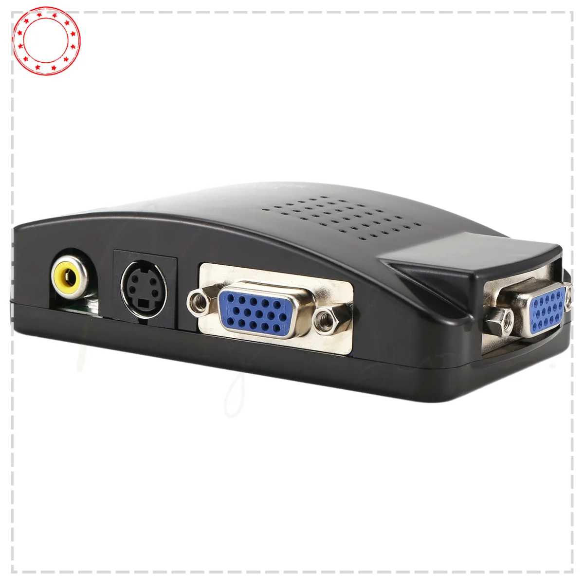 

A64E AV to VGA Adapter RCA VGA Converter PC RCA Composite S-Video AV Input to PC VGA LCD Output Converter Switch Box