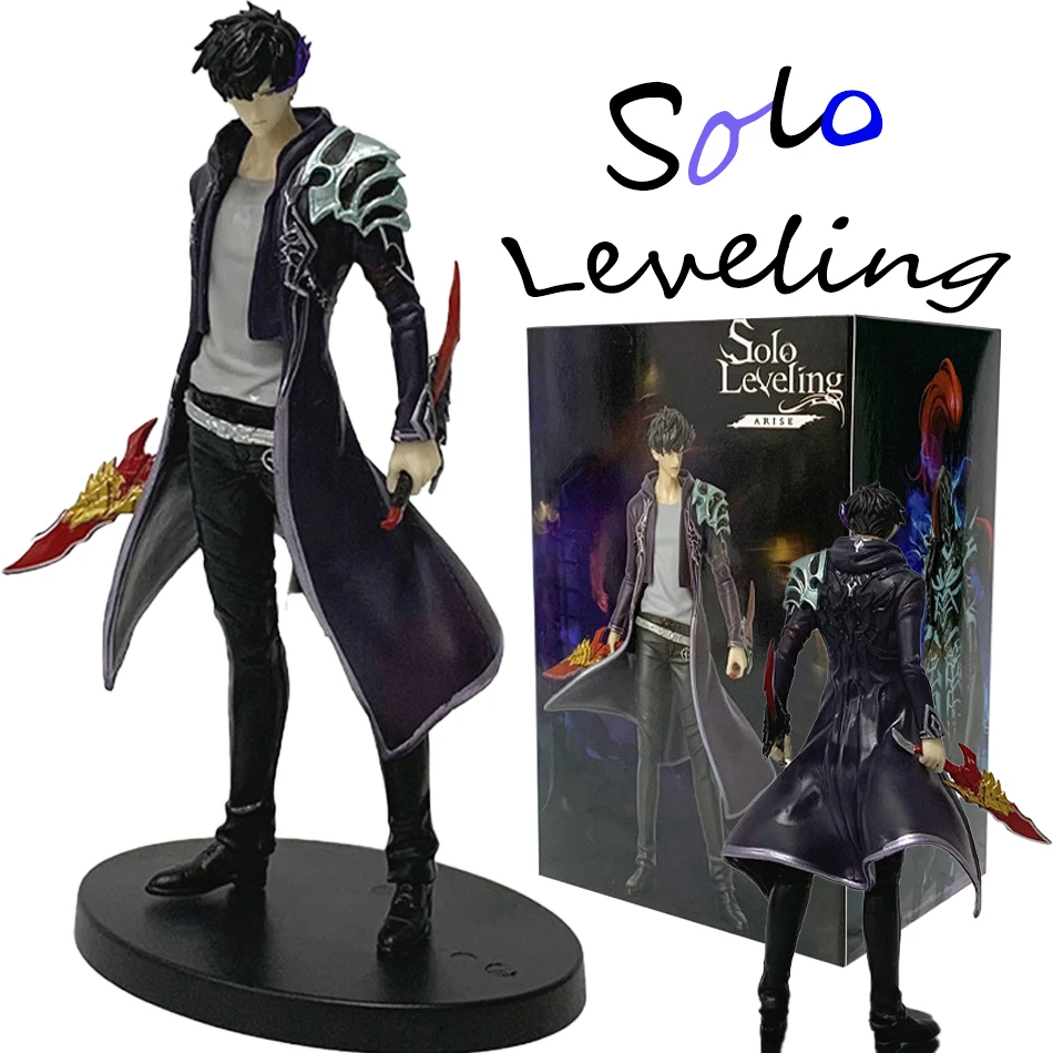 Figura de acción de 21 cm de Solo Leveling (versión anime) - Figura coleccionable de PVC de Sung Jinwoo, modelo de exhibición, mercancía de anime en stock