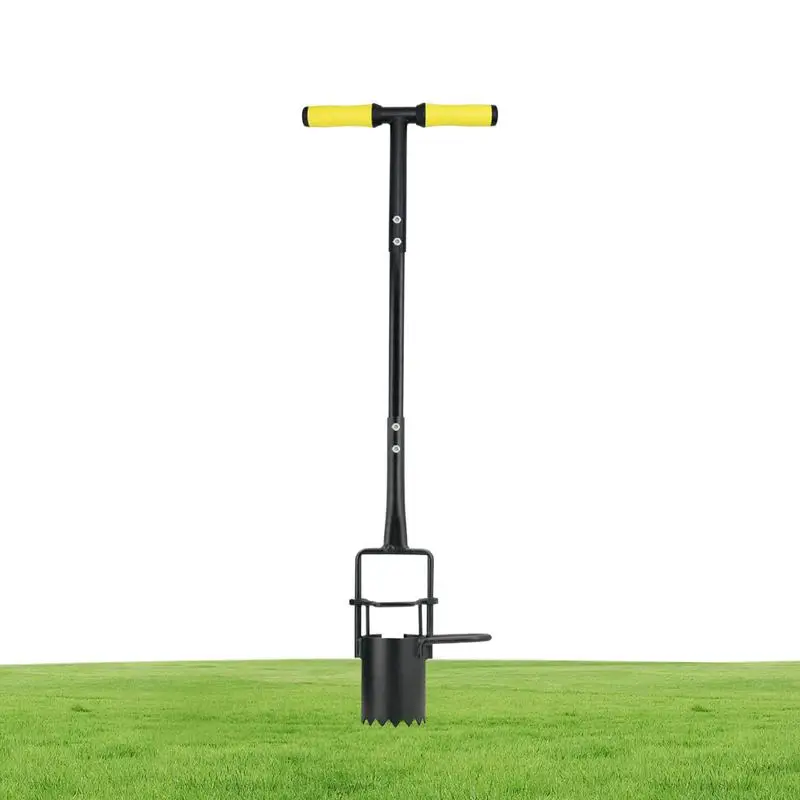 

Bulb Planter Tool Long Handle Long Handle Garden Transplanter Tool Portable Precision Multi-Purpose Steel Ergonomic Digger For