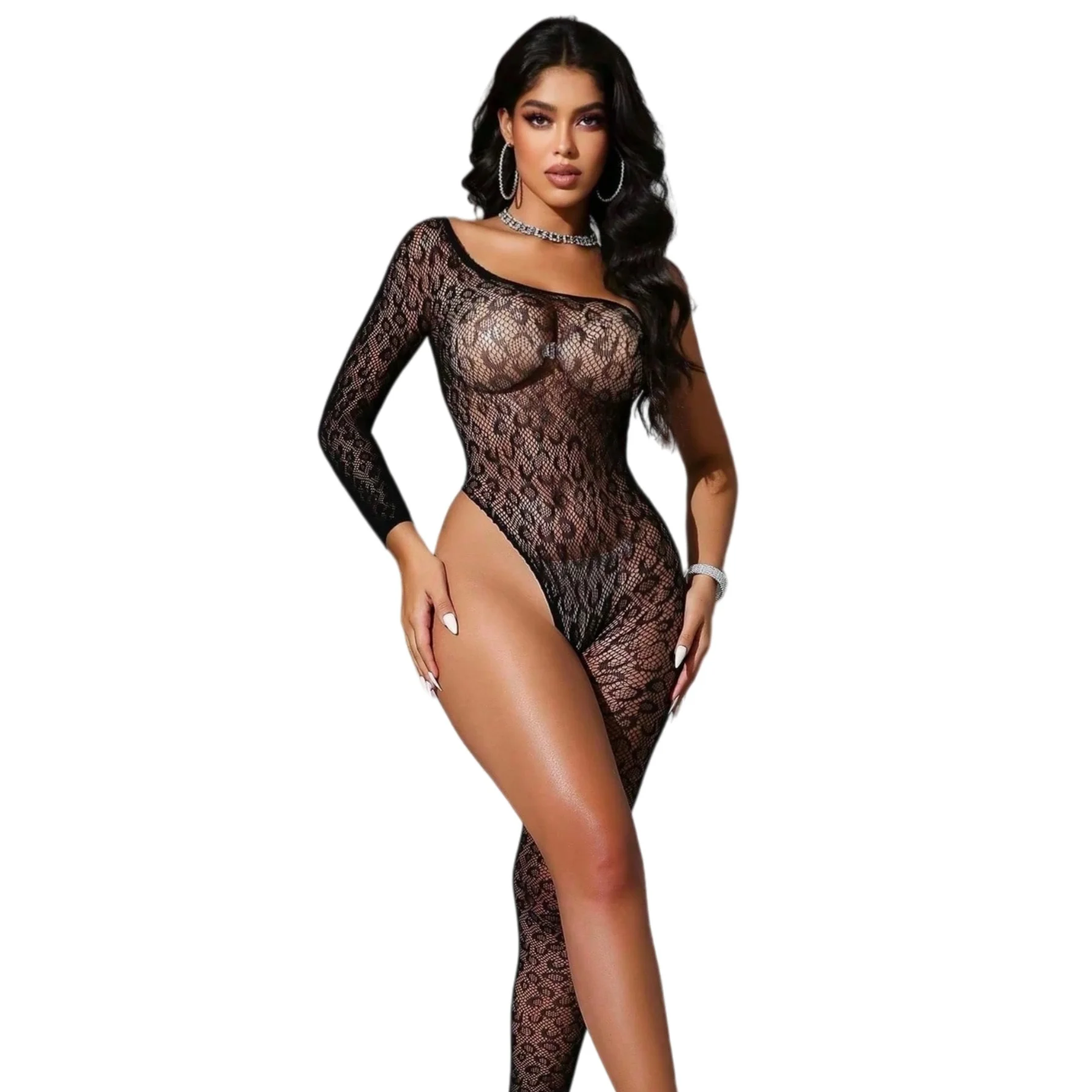 Women's Sexy Asymmetrical Sheer Bodystocking Lingerie,Lingerie For Women,Sexy,Valentine's Day,Sexy Lingerie,Sexy Bodystocking