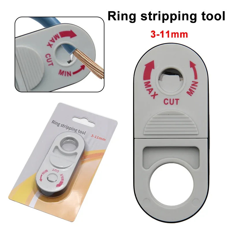 Coaxial Cable Stripper Ring Strip Pliers For Cat5e Cat6 Telephone Line Pneumatic Tube 3mm To 12mm Wire Stripping Tool 1 Pc