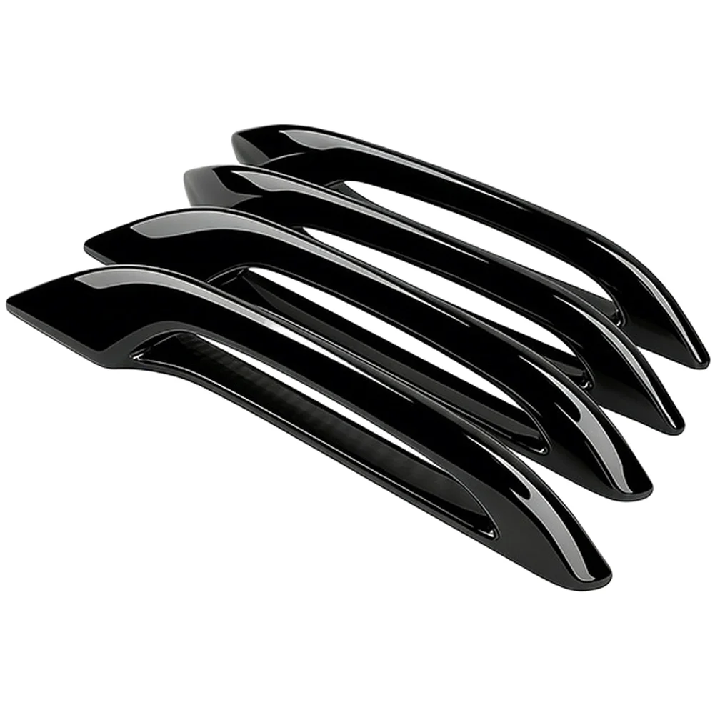 For Exterior Styling Model 3 Handle Sticker Piano Black Sturdy And Lightweight Anti-freeze Protection Sleek Modern Design