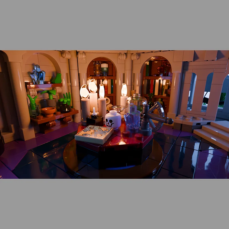 Collectible Magic Tech Scene Moc Brick Building Shadow Crack Tech Module Brick Model Gift Christmas Toy DIY Set Assembly！