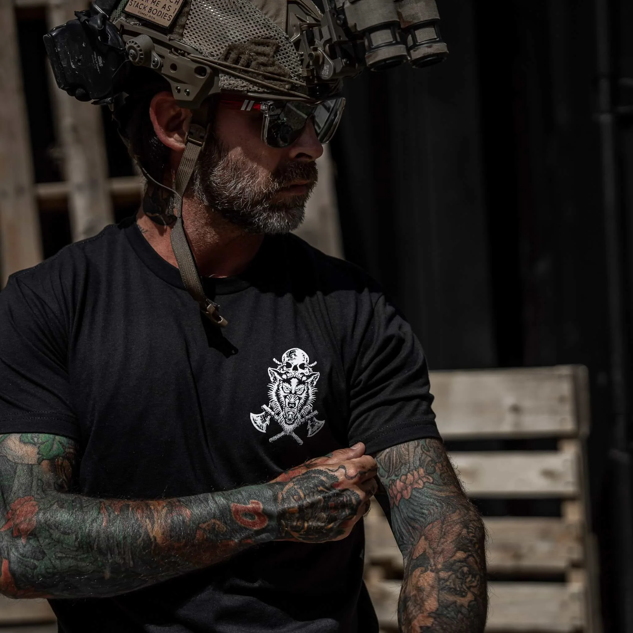 In The End, We Meet Again  Unit Valhalla Men's T-Shirt - Combat Iron Military T-shirt - Suitable for Sports Wear Pure Cotton