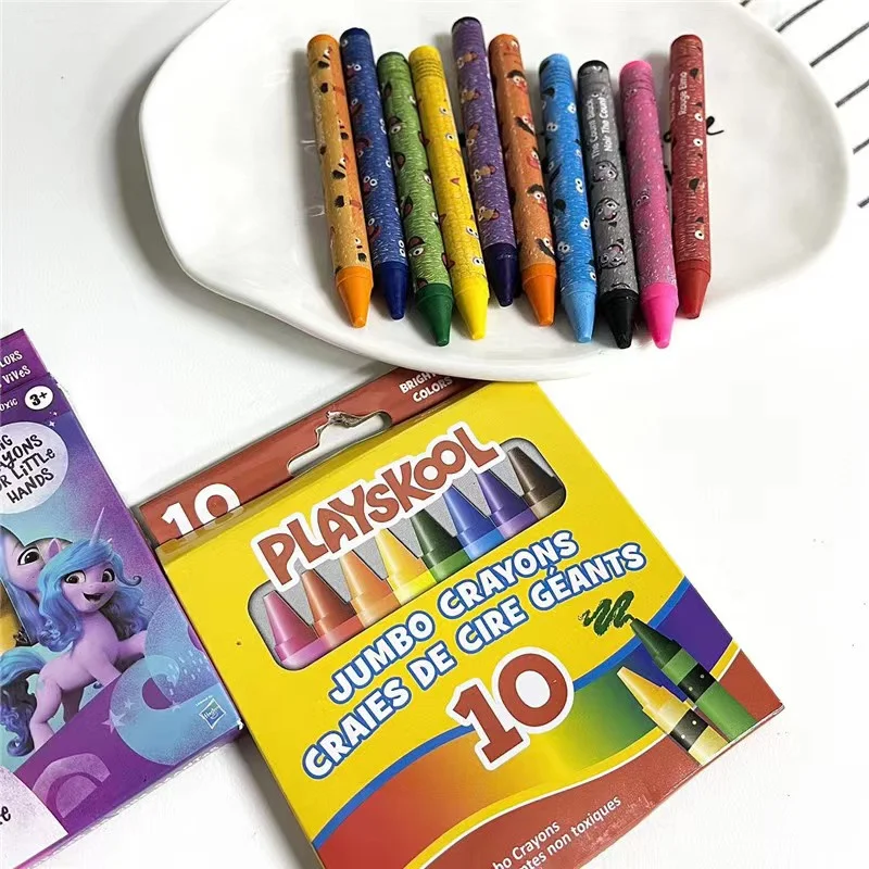 10 Color Crayon Children's Painting DIY Pen Kindergarten Student Coloring Pen Oil Painting Stick Oil Based Pen