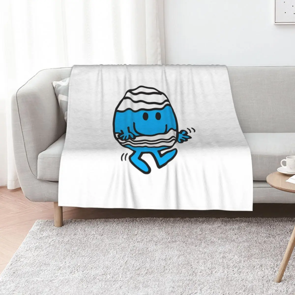 Mr. Men Mr. Bump Chibi art For kids Throw Blanket Soft Big anime Decorative Sofa Furrys Travel Decoratives Blankets