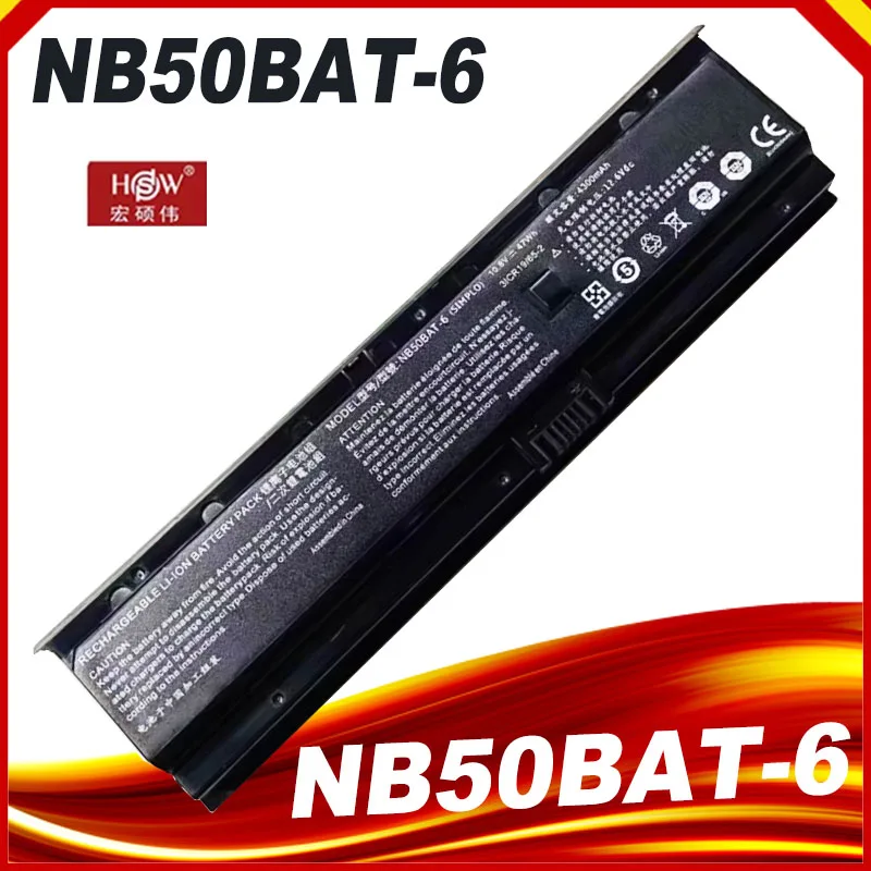 

NB50BAT-6 Laptop Battery For SHINELON HUIMIEZHE DD2 For CLEVO NB50TK1 NB50TJ1 NB50TL NB50TZ NB60TA 10.8V 47Wh