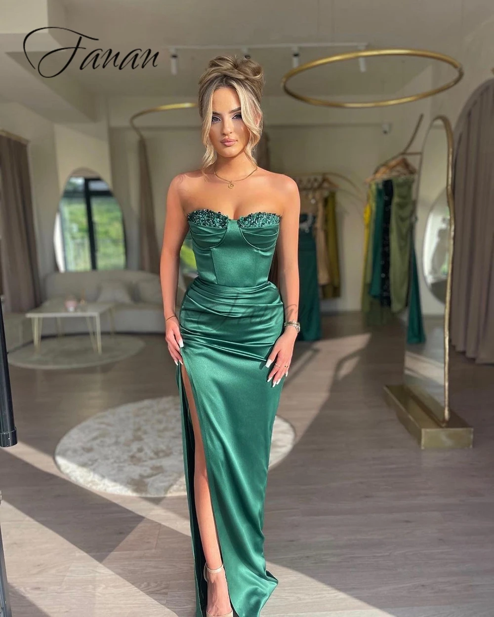 Customized Sexy Sweetheart Sheath Sleeveless Bridesmaid Dresses Patchwork Charming Backless Party Dress فساتين السهرة 2023 جديده