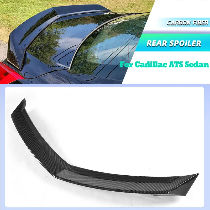 

Carbon Fiber Car Rear Trunk Spoiler Wings for Cadillac ATS Sedan 4-Door 2014-2019 Racing Rear Spoiler Boot Lid Wing Lip