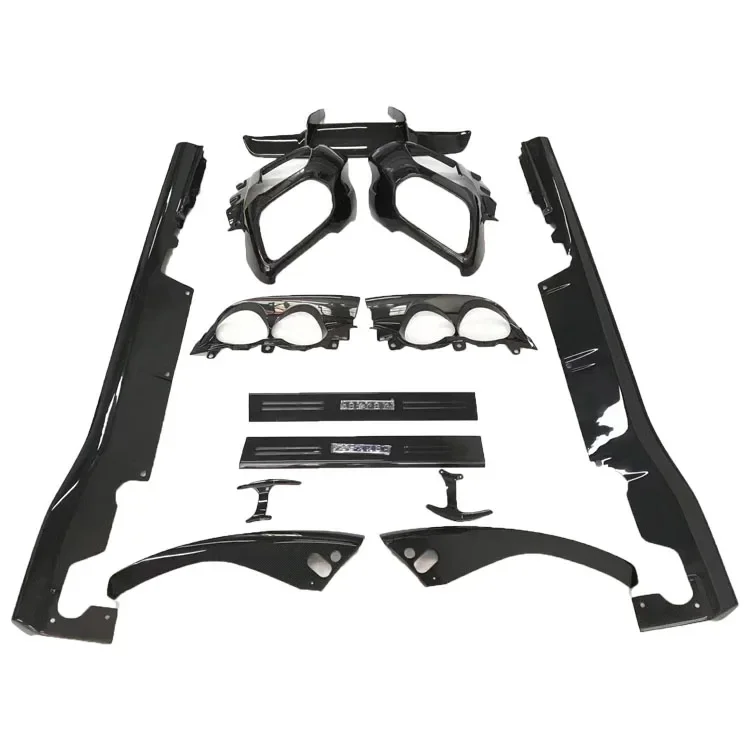 غطاء ناشر خلفي للشفاه الأمامية من الكربون ينانير جانبية لسيارة فيراري 812 فائق السرعة