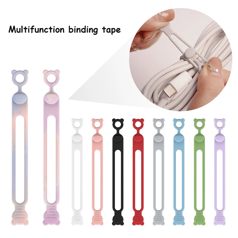 Silicone Data Cable Storage and Bundling Power Cord Finishing Bag Cable Organizer