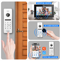 1080P Tuya Smart Video Door Intercom System IC Card Password Unlocking 7 Inch 10 Touch Monitor Doorbell Apartment