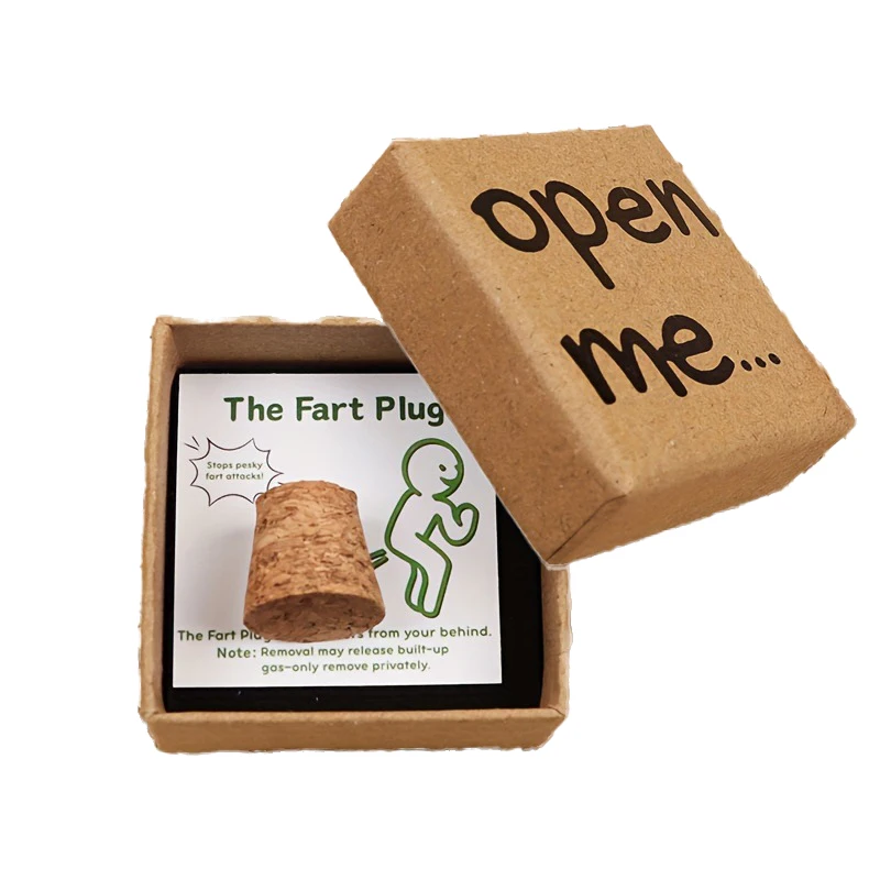 Grappige grap geschenkdoos met grapkaart en stripfiguur - "Open Me" verrassingscadeau, cadeau voor verjaardag, Kerstmis, feest - afbeelding 2