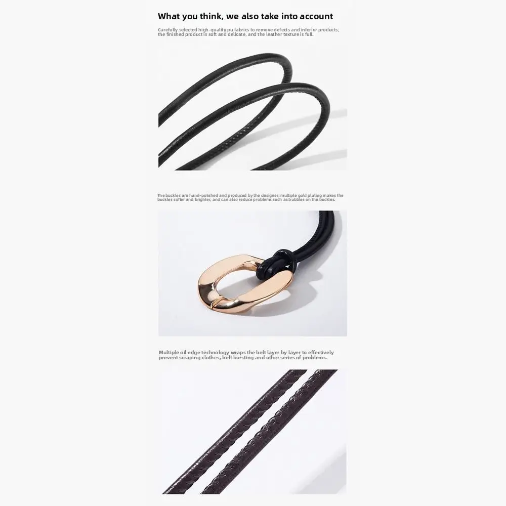 Moda PU Pelle Vita sottile Corda Fibbia in metallo Fai da te Cintura sottile Vita Treccia Cravatta per le donne Lady Girl Bridal
