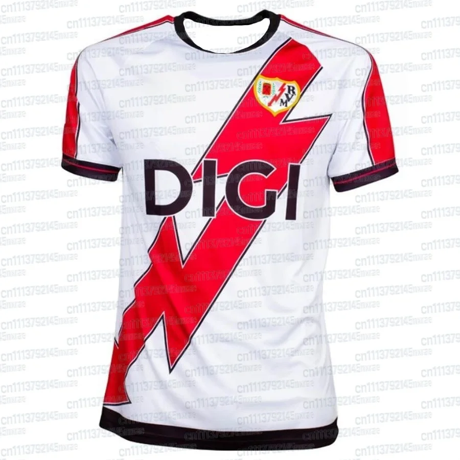 Neues Rayo Vallecano Heimtrikot T-Shirt Street Style Schnelltrocknendes Trainings-Fitness-Oberteil Lässige Sportbekleidung Tops Tees FamilyMatching – Detail 5