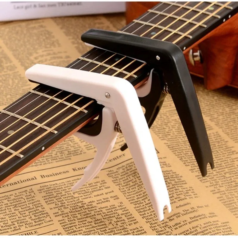 Universal Acoustic Guitar Capo Clip Plastic Metal Clamp Changing Strings Tools for Wood Classic Electric Guitar and Ukulele