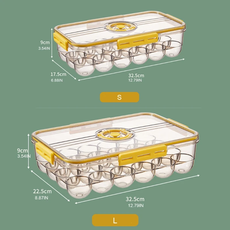 Transparent Refrigerator Egg Storage Holder Box 18-Grid/24Grid Kitchen Freshness Separated Fridge Egg Holder Drop shipping