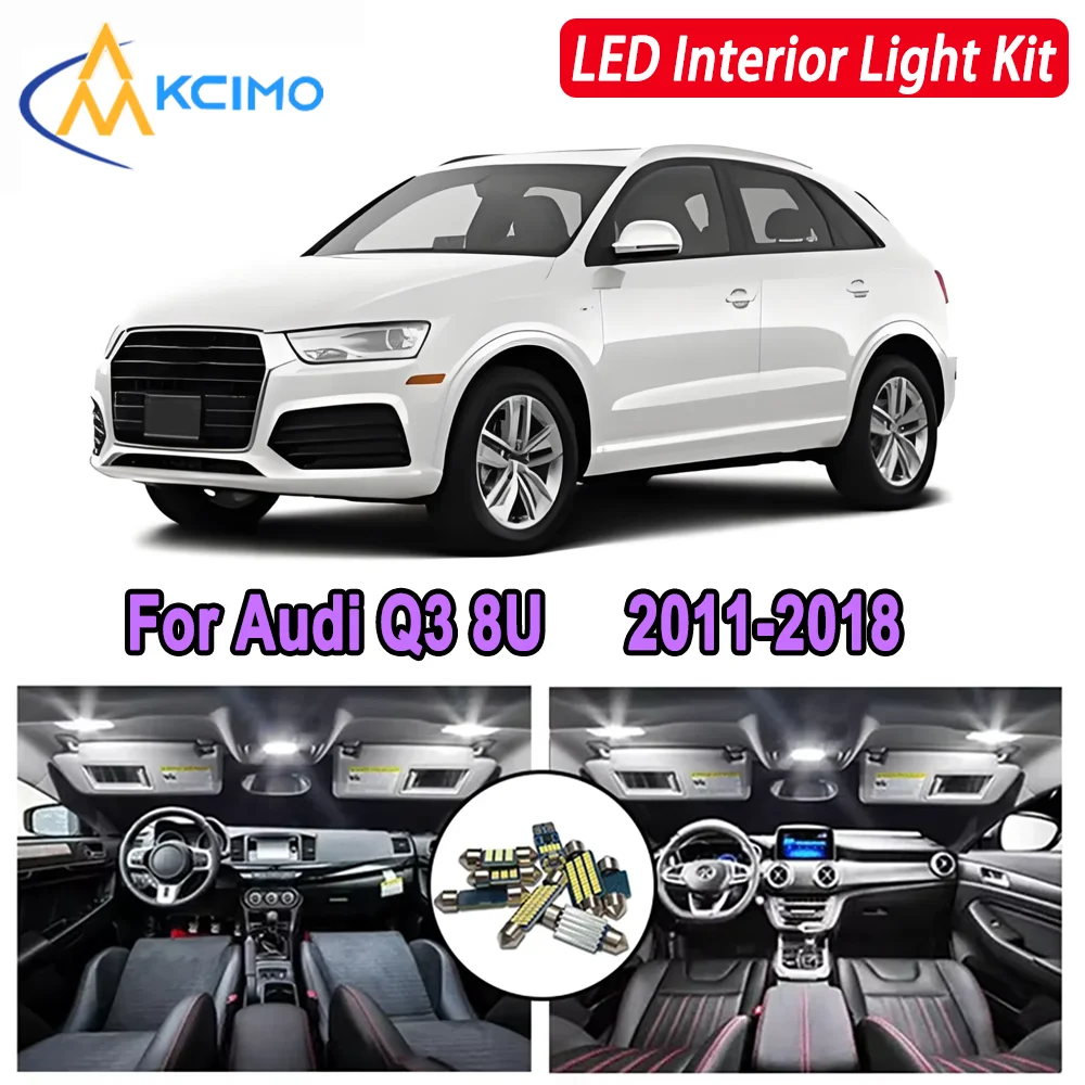 

Kcimo LED For Audi Q3 8U (2011-2018) Premium Bright LED Interior Dome Map Trunk Light Kit Car Led Lamps Car LED Lights Canbus
