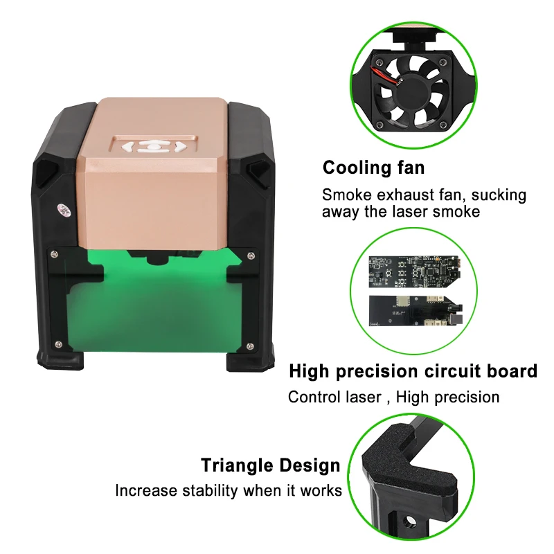 Imagem -04 - Twowin Bluetooth Gravador a Laser Cnc Faça Você Mesmo k4 Máquina de Gravura a Laser 3000mw Rápido Mini Logotipo Mark Impressora Cortador de Madeira Plasti