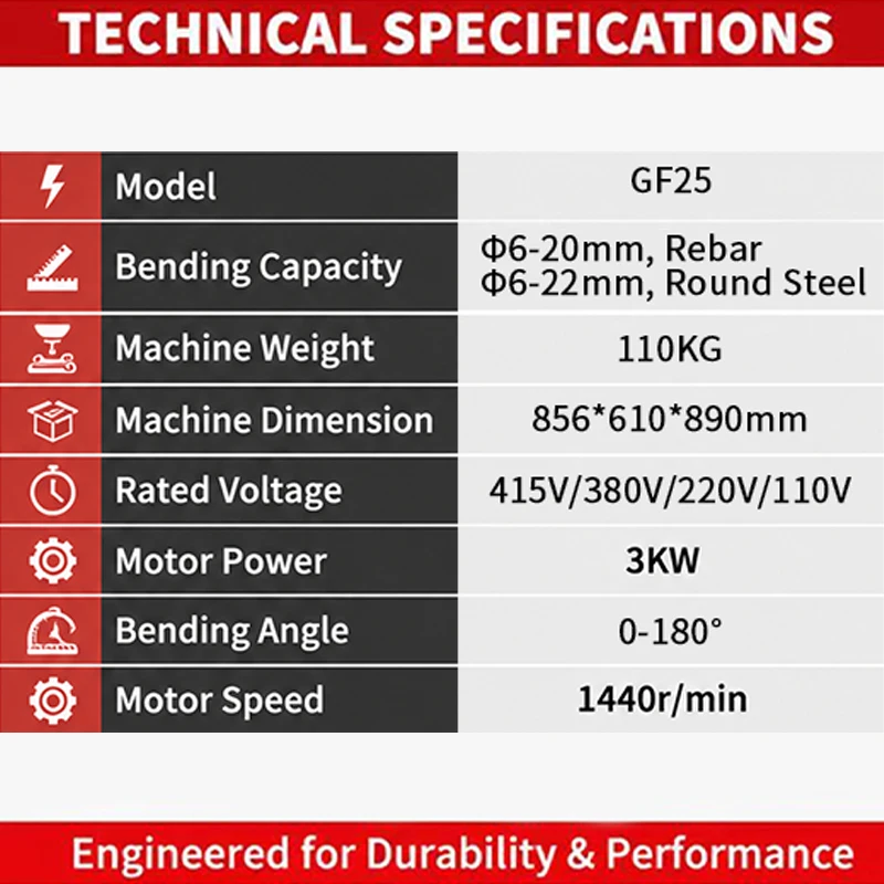 Factory Direct Sales Electric Steel Bar Bending Machine for Construction  Stirrup Bending Machine Pipe Rebar Bending Machine