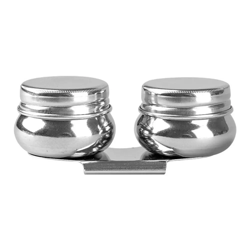 

Stainless Steel Oil Painting Dipper Single/Double Hole Watercolor Oil Painting Oil Paint Pot Art Painting Palette Dipper